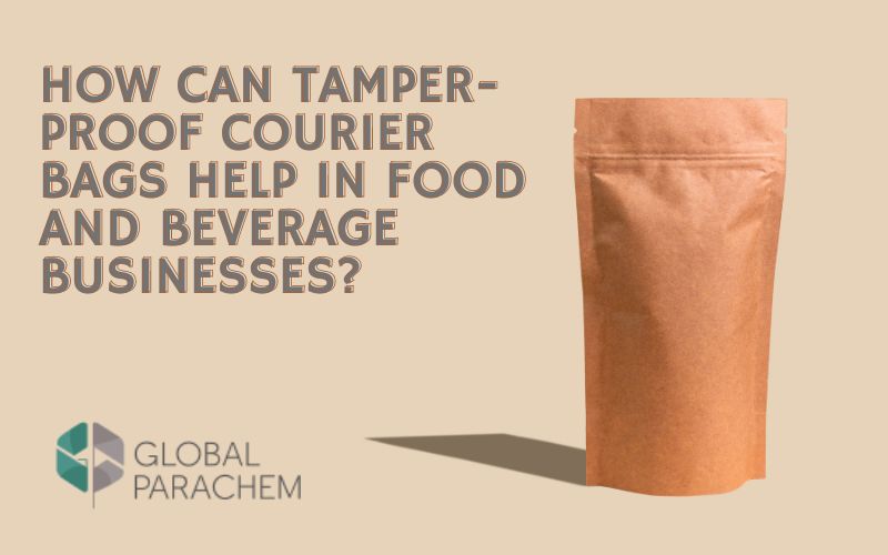 How can tamper-proof courier bags help in food and beverage businesses?